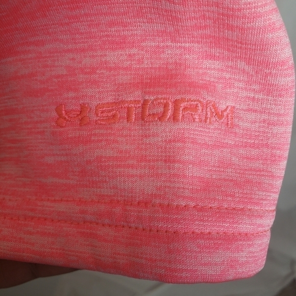 Under Armour Storm Pink and Navy Long Sleeve Hooded Sweatshirt Sz XL - Picture 6 of 10